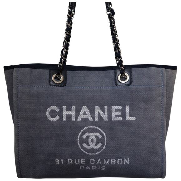 Chanel Denim Deauville Small Tote - Picture 1 of 16